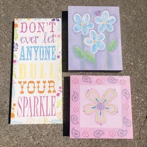 Floral & Inspirational Girls Wall Art